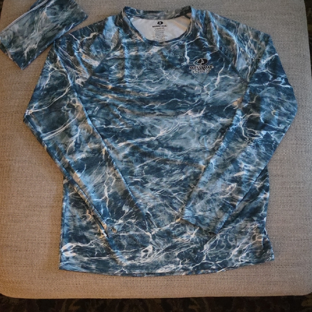 Mossy Oak Blue Wave Rash Guard